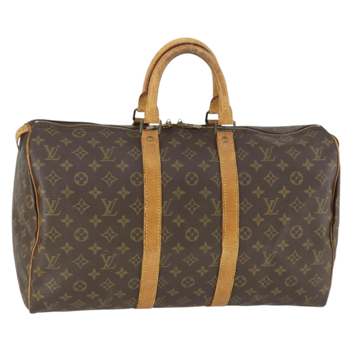 LOUIS VUITTON Monogram Keepall 45 Boston Bag M41428 LV Auth 165763