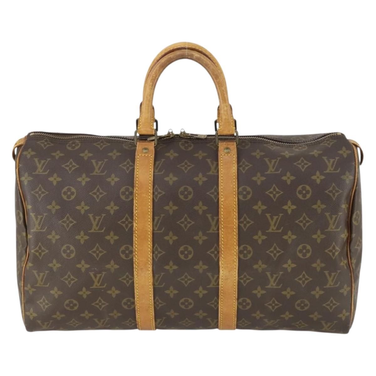 LOUIS VUITTON Monogram Keepall 45 Boston Bag M41428 LV Auth 165763