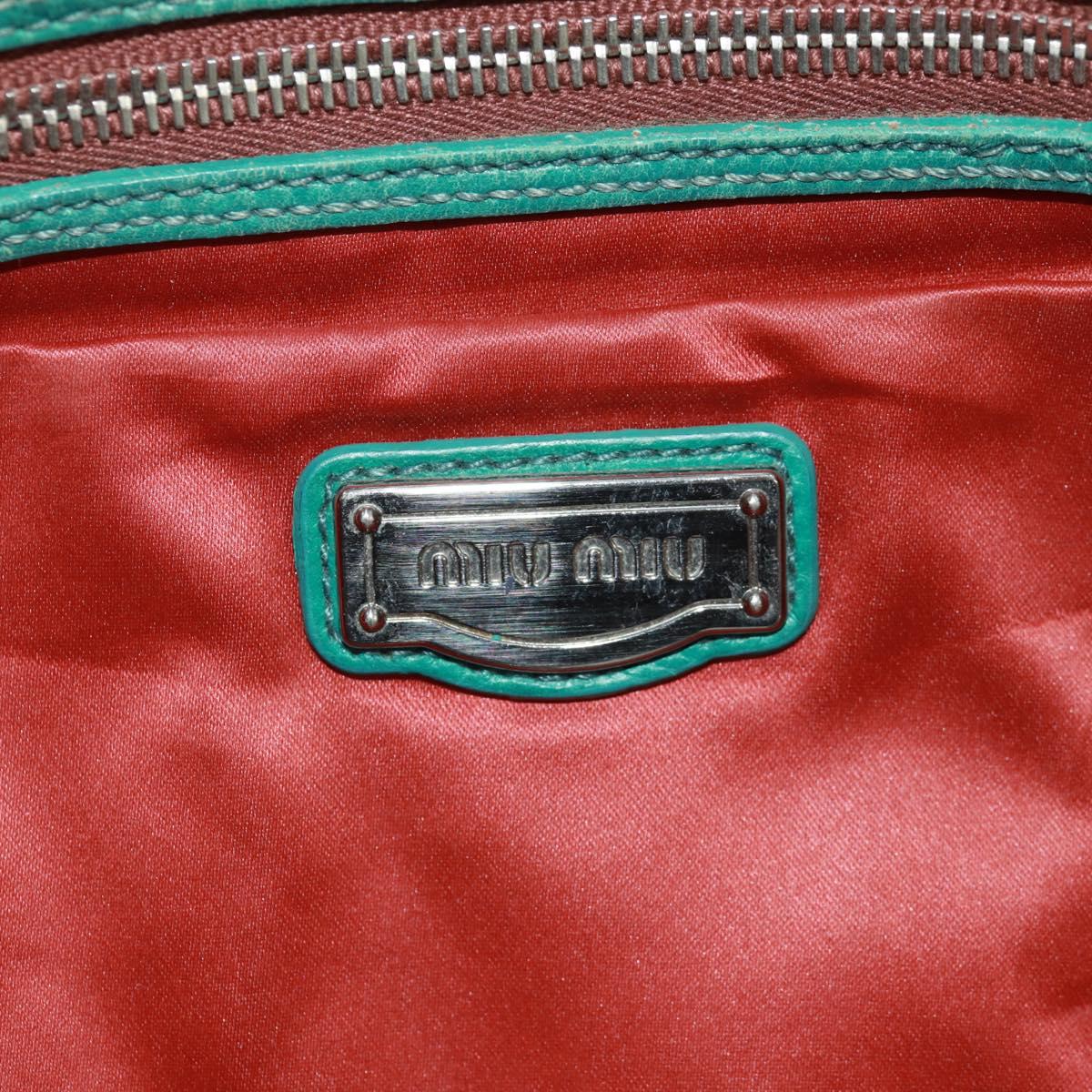 Miu Miu Chain Hand Bag Leather Multicolor Silver Auth 165767V