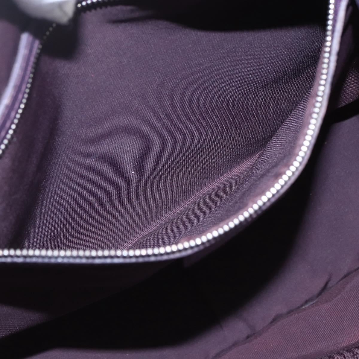 Christian Dior Canage Tote Bag Canvas Purple Silver Auth 165771