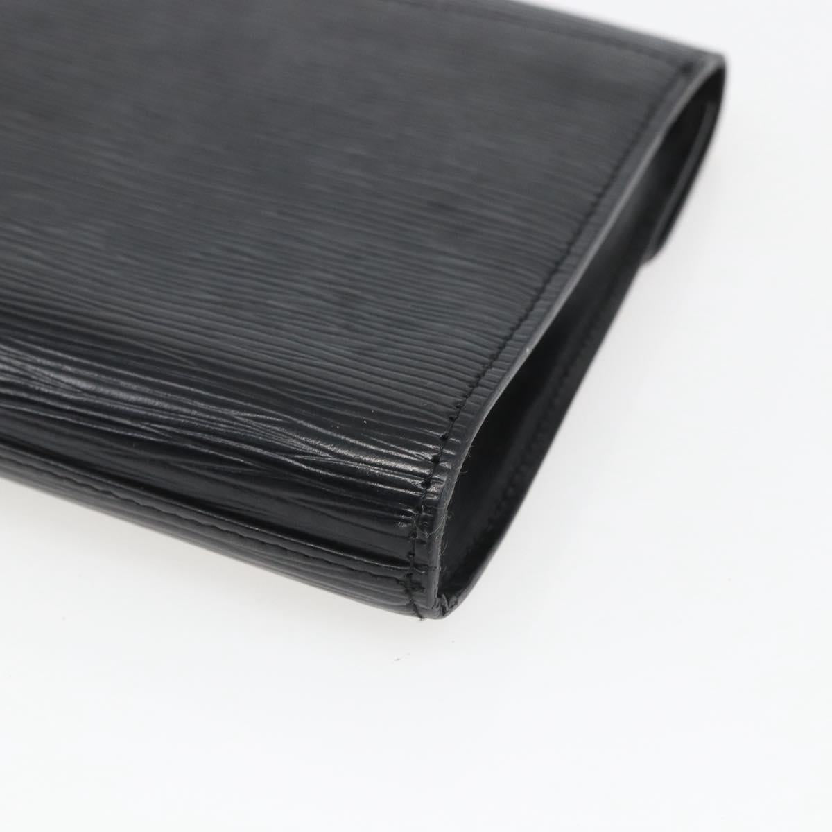 LOUIS VUITTON Epi Art Deco Clutch Bag Black M52632 LV Auth 165780