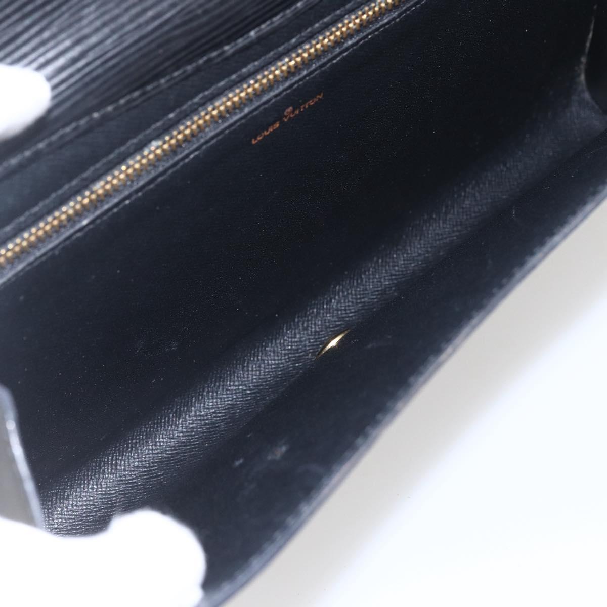 LOUIS VUITTON Epi Art Deco Clutch Bag Black M52632 LV Auth 165780