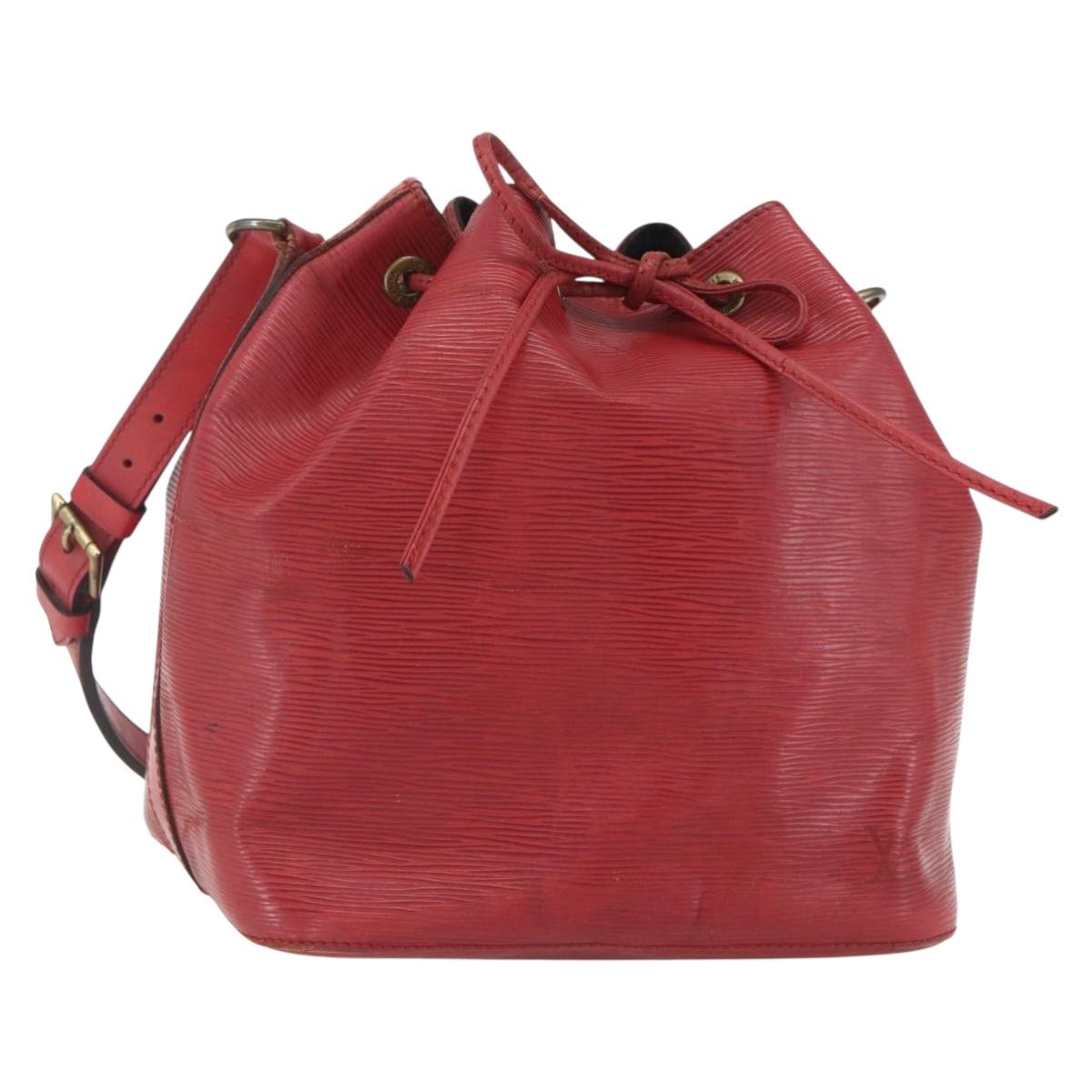 LOUIS VUITTON Epi Petit Noe Shoulder Bag Red M44107 LV Auth 165781