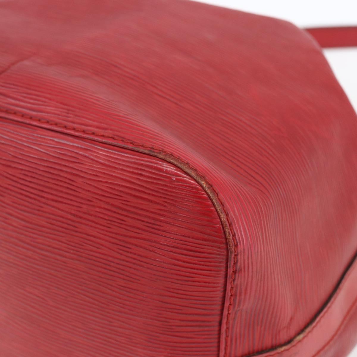 LOUIS VUITTON Epi Petit Noe Shoulder Bag Red M44107 LV Auth 165781