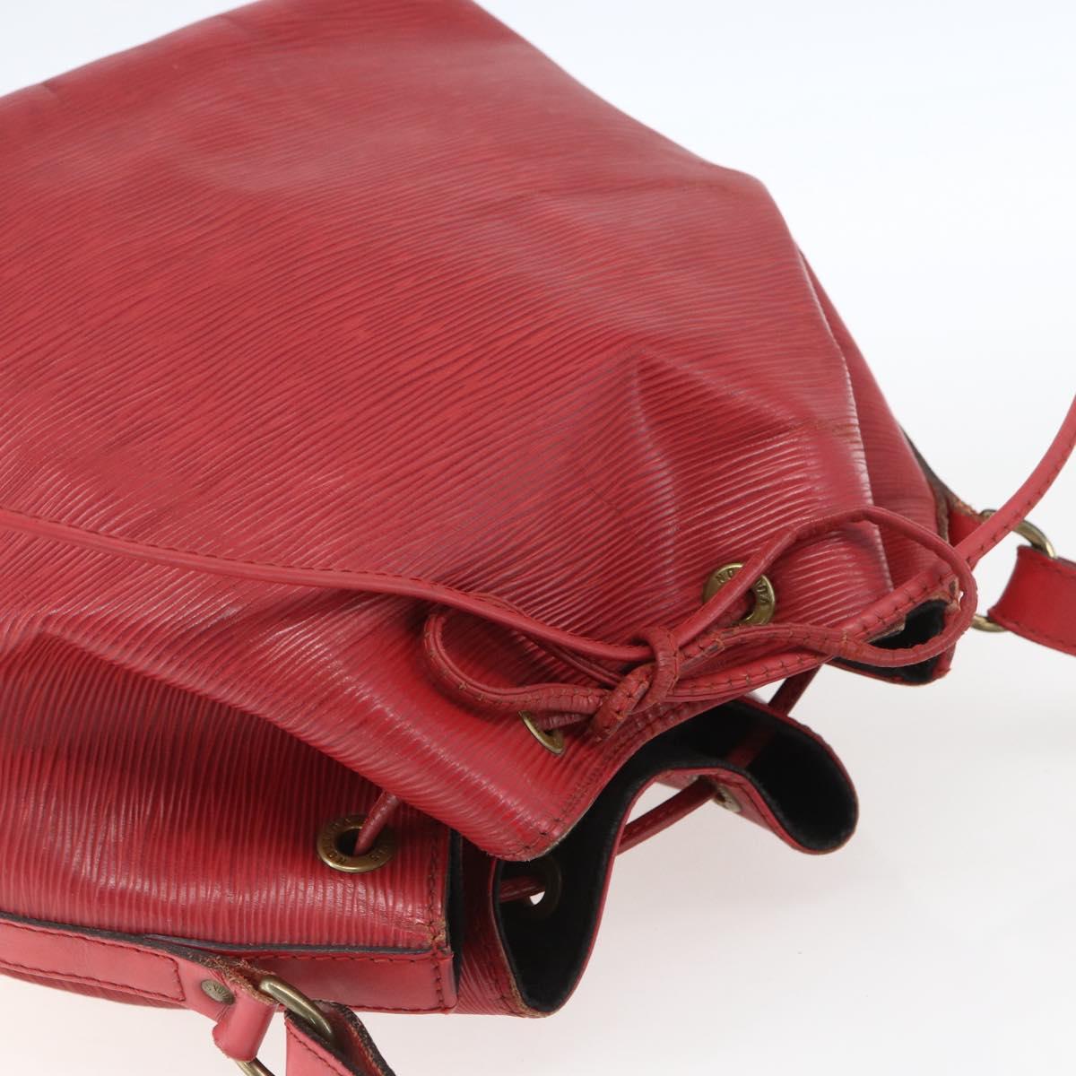 LOUIS VUITTON Epi Petit Noe Shoulder Bag Red M44107 LV Auth 165781