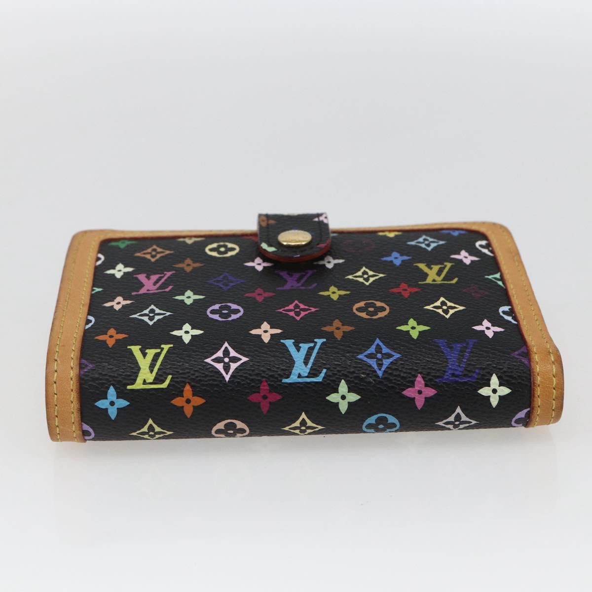 LOUIS VUITTON Multicolor Portefeuille Viennois Wallet Black M92988 Auth 165799V