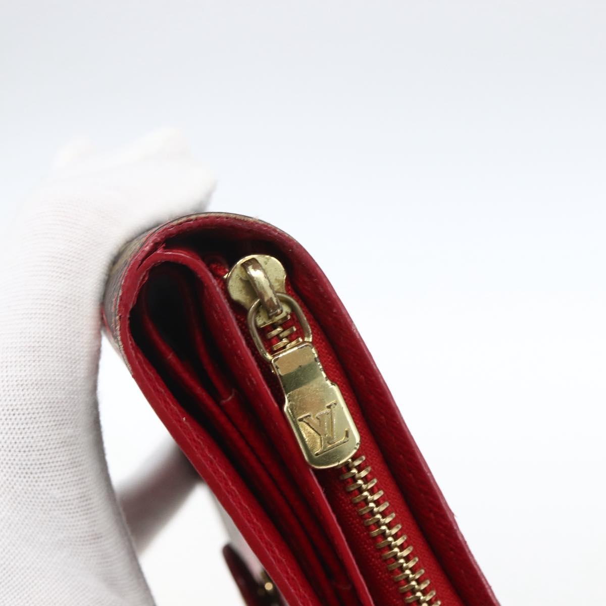 LOUIS VUITTON Monogram Cherry Compact Zip Bifold Wallet M95005 LV Auth 165814V