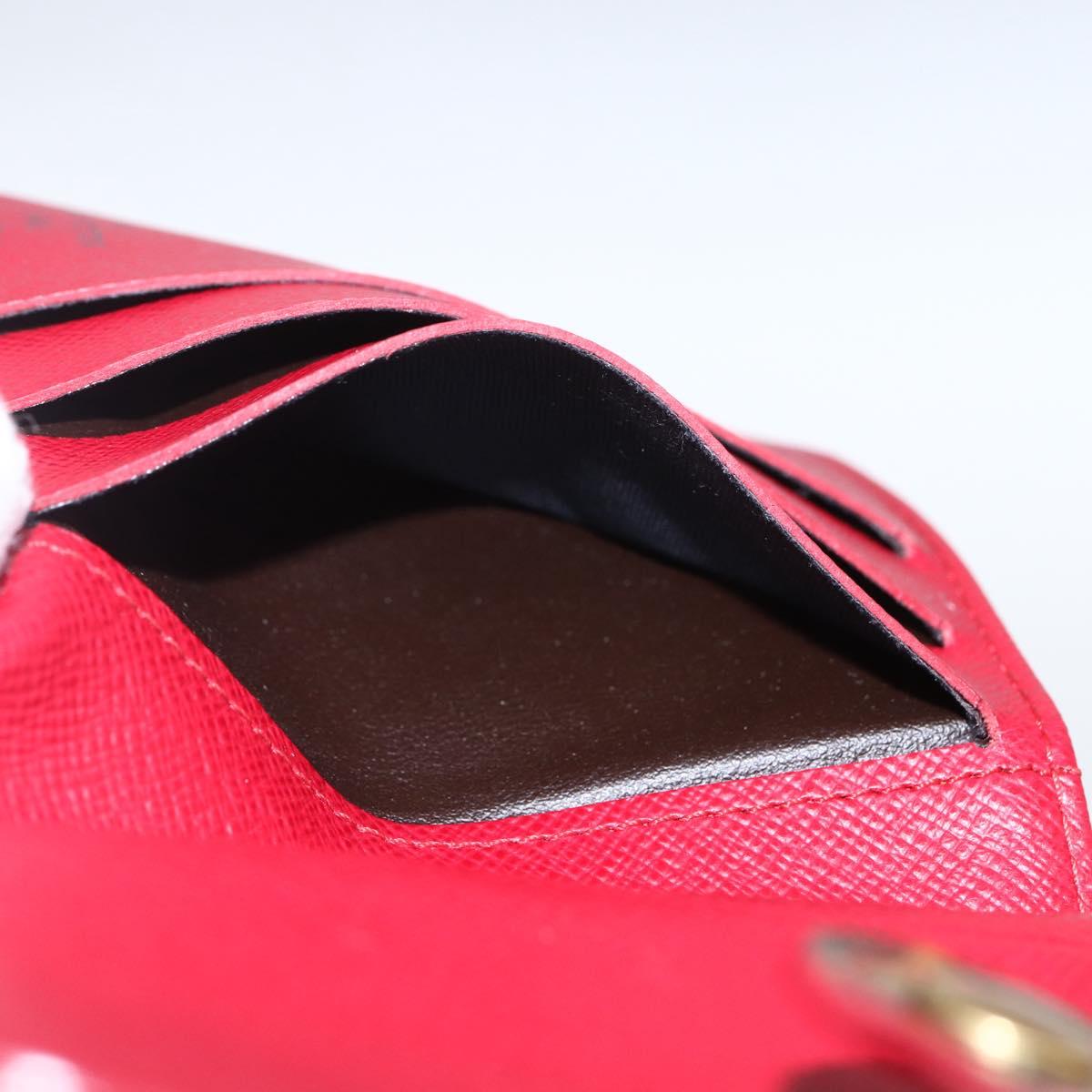 LOUIS VUITTON Monogram Cherry Compact Zip Bifold Wallet M95005 LV Auth 165814V