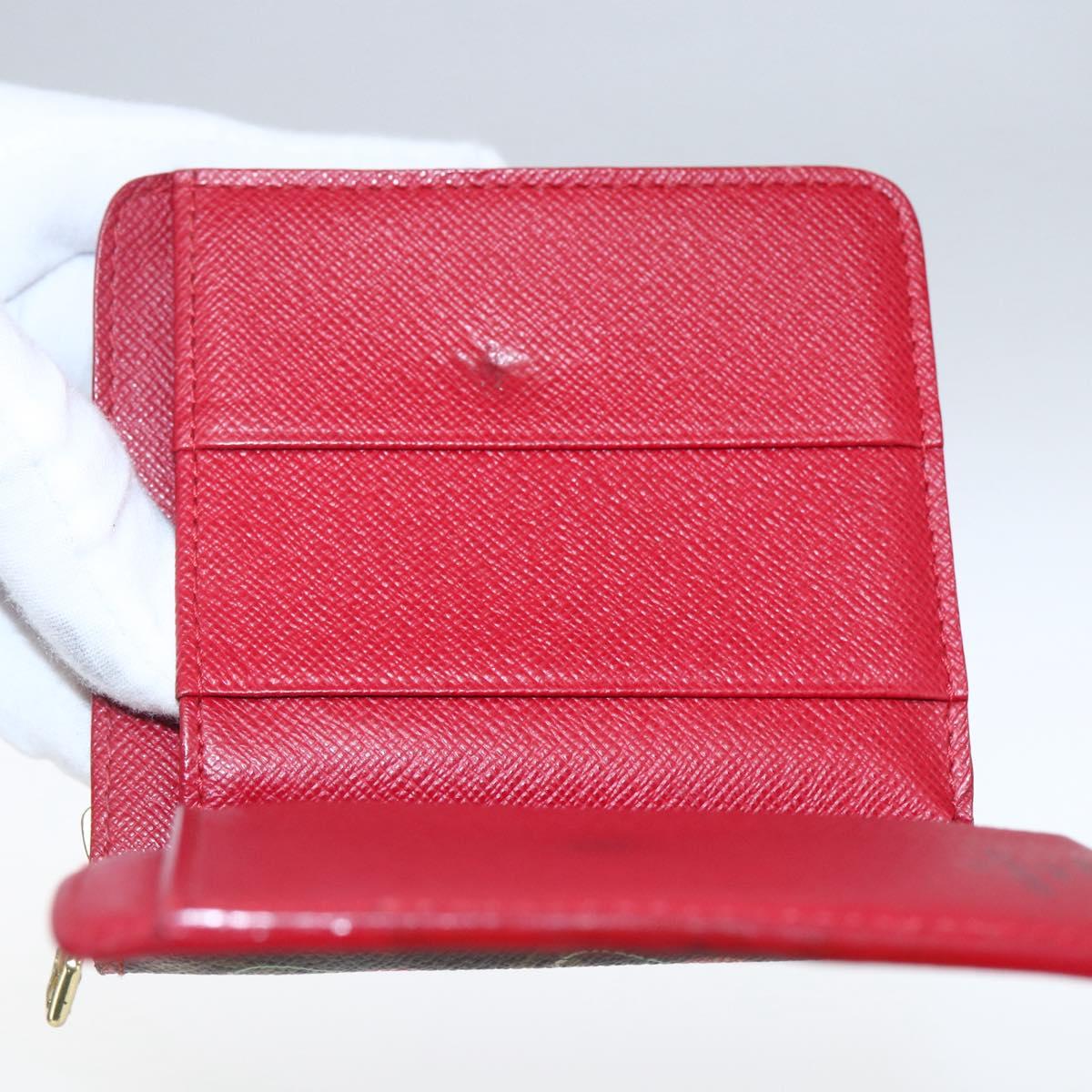 LOUIS VUITTON Monogram Cherry Compact Zip Bifold Wallet M95005 LV Auth 165814V