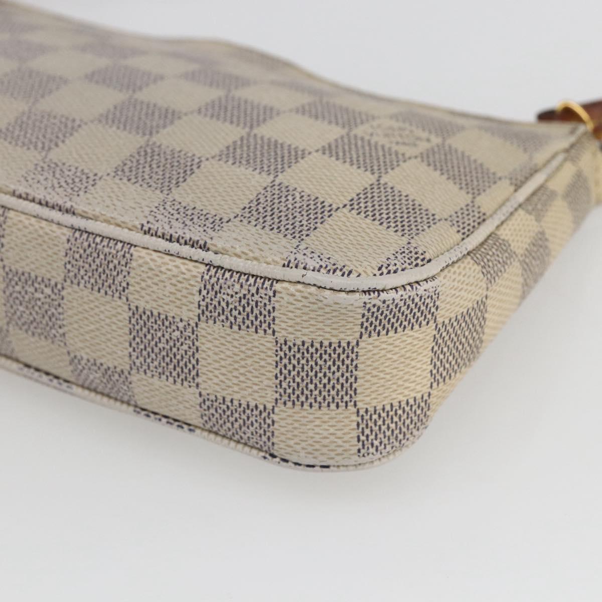 LOUIS VUITTON Damier Azur Pochette Accessoires Pouch N51986 LV Auth 165817