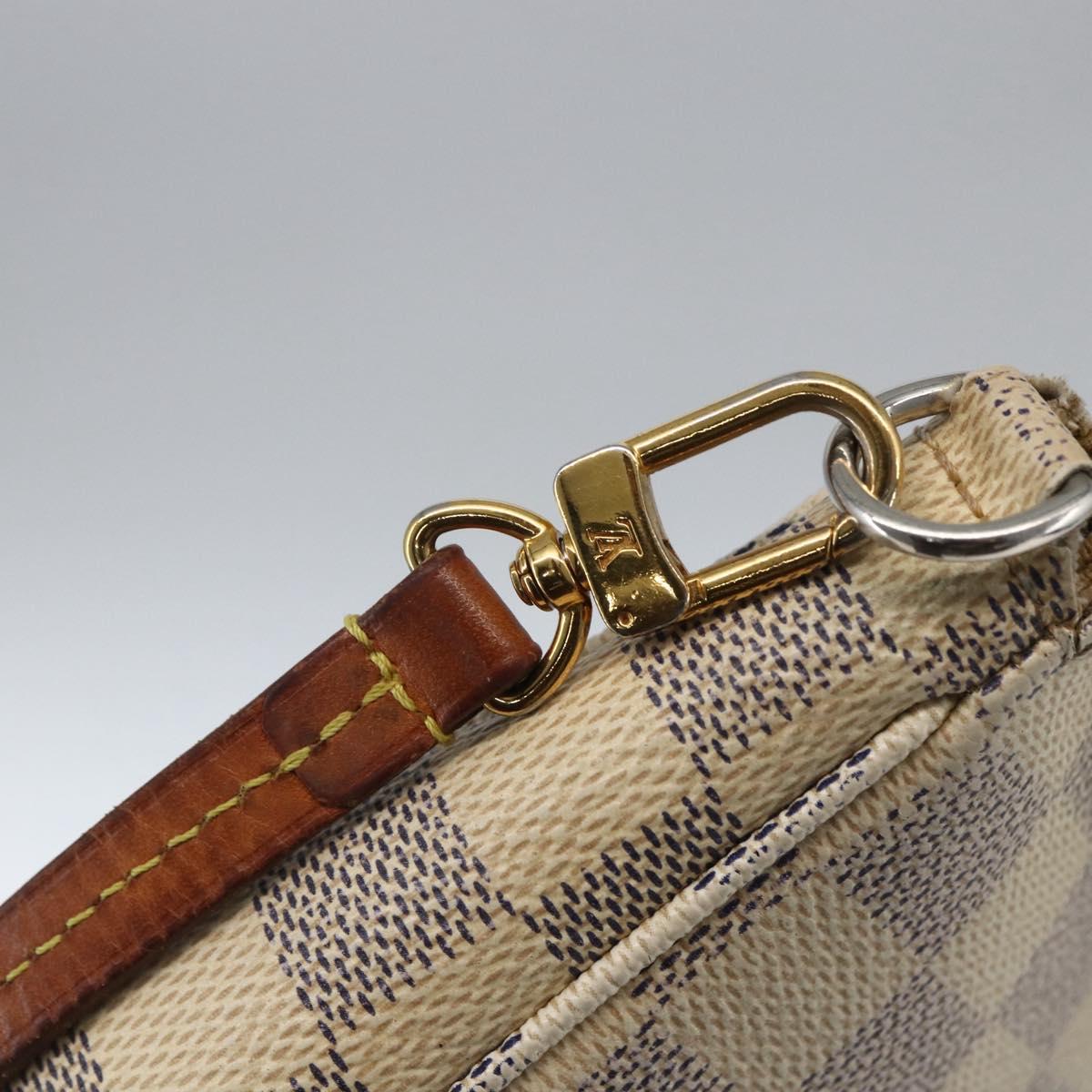 LOUIS VUITTON Damier Azur Pochette Accessoires Pouch N51986 LV Auth 165817