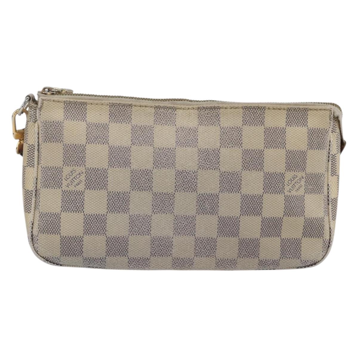 LOUIS VUITTON Damier Azur Pochette Accessoires Pouch N51986 LV Auth 165817
