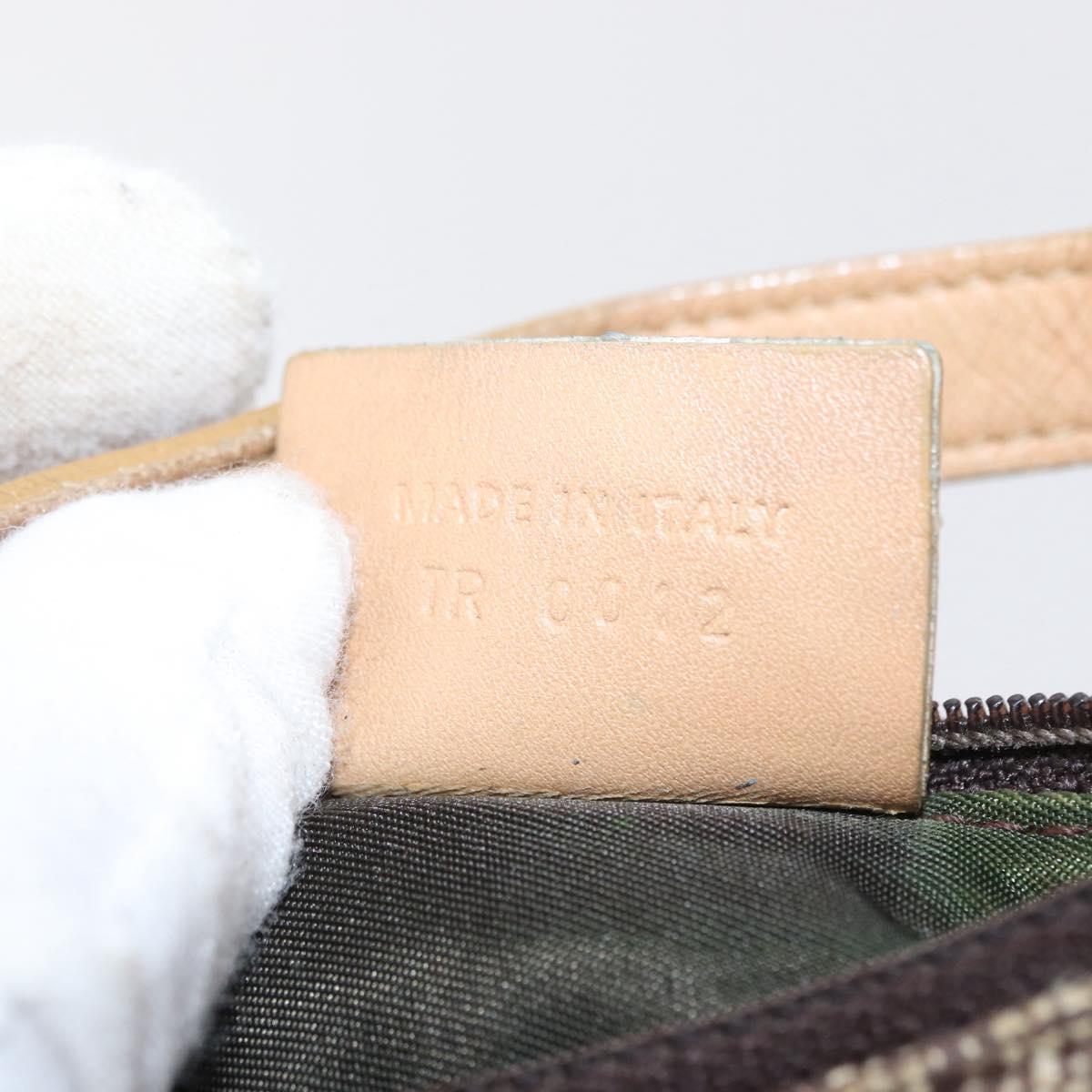 Christian Dior Trotter Canvas Saddle Coin Purse Beige Auth 165825