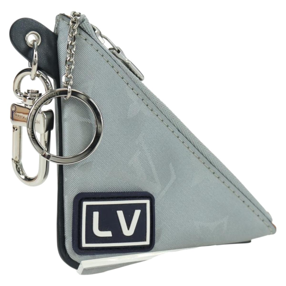 LOUIS VUITTON Monogram Satellite Porte Cles Charm Silver MP2217 LV Auth 165831M
