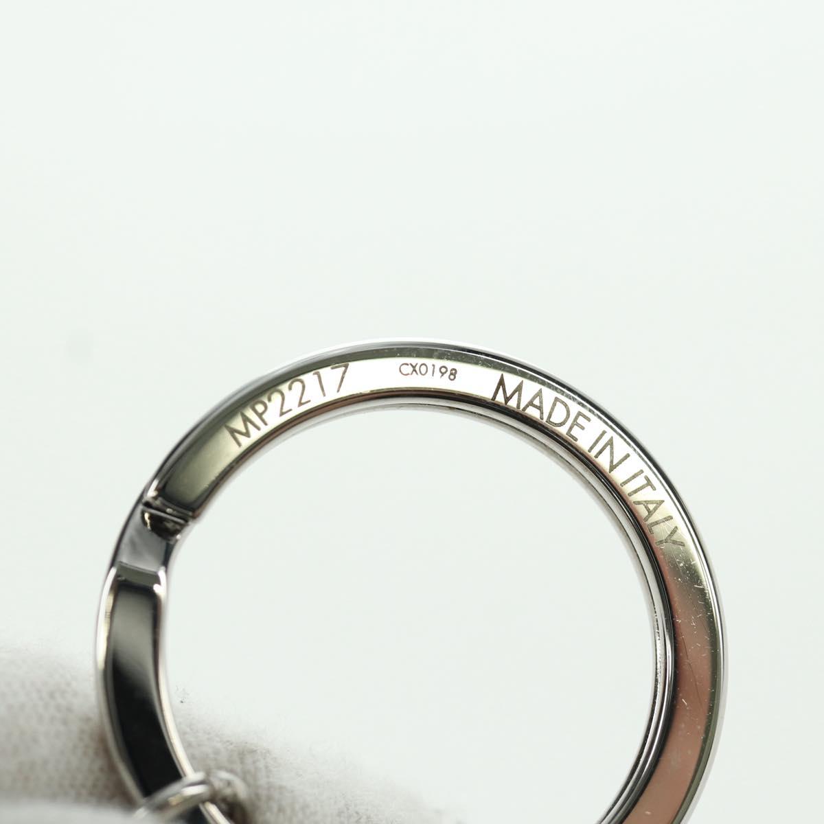LOUIS VUITTON Monogram Satellite Porte Cles Charm Silver MP2217 LV Auth 165831M