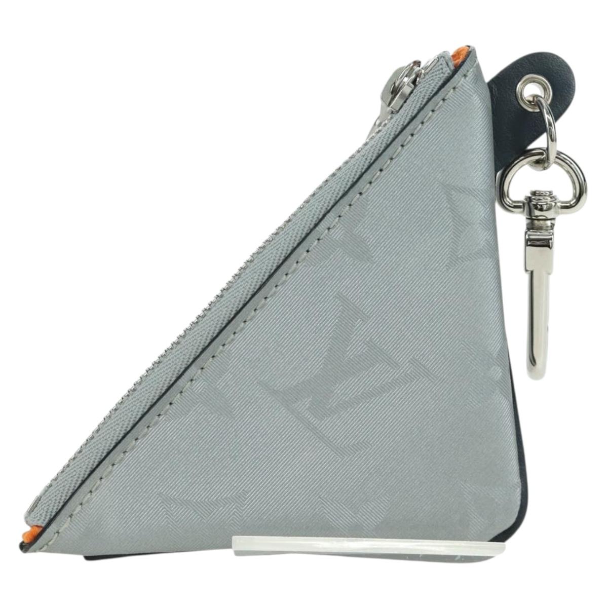 LOUIS VUITTON Monogram Satellite Porte Cles Charm Silver MP2217 LV Auth 165831M