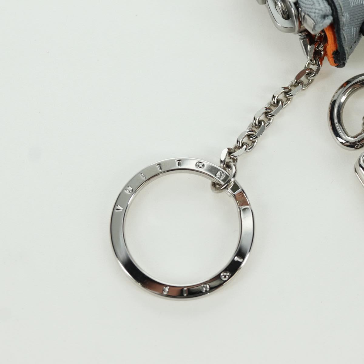 LOUIS VUITTON Monogram Satellite Porte Cles Charm Silver MP2217 LV Auth 165831M