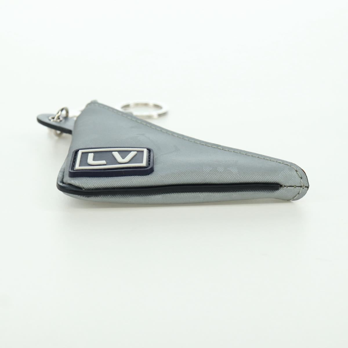 LOUIS VUITTON Monogram Satellite Porte Cles Charm Silver MP2217 LV Auth 165831M