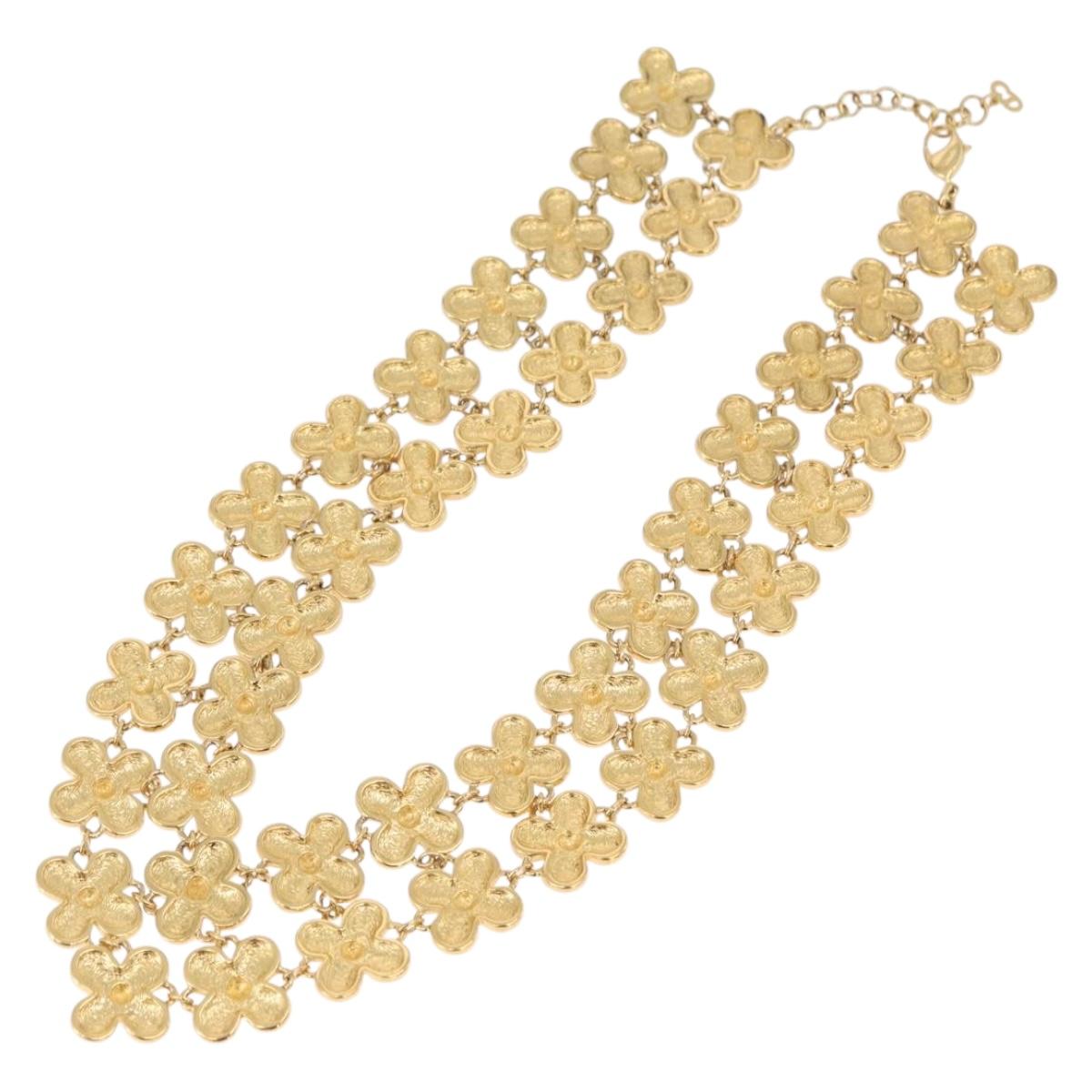 Christian Dior Necklace metal Gold Tone Auth 165838SAV