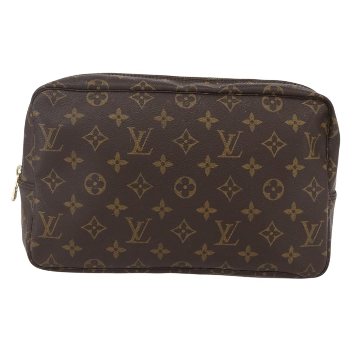 LOUIS VUITTON Monogram Trousse Toilette 28 Clutch Bag M47522 LV Auth 165844