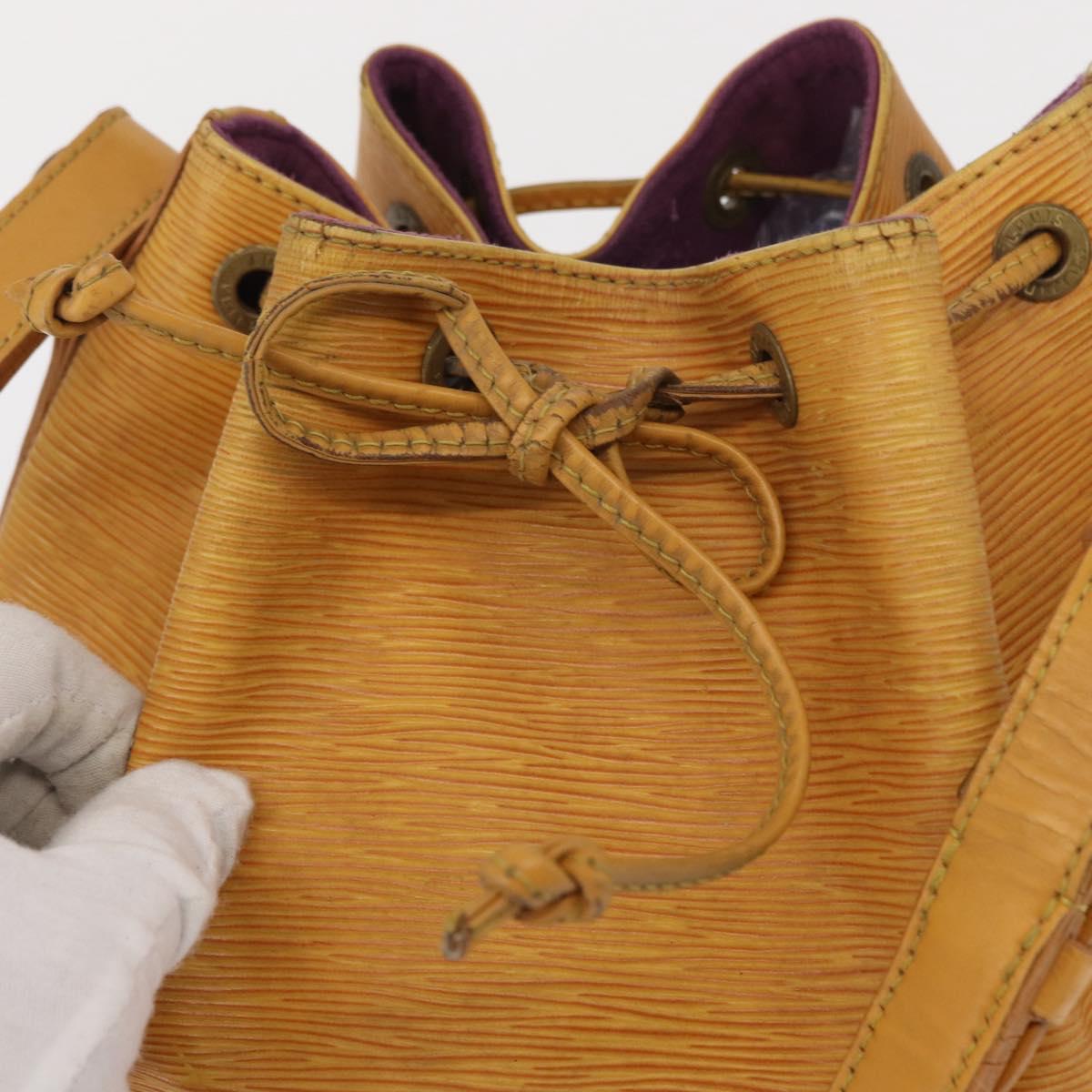 LOUIS VUITTON Epi Petit Noe Shoulder Bag Yellow M44109 LV Auth 165857