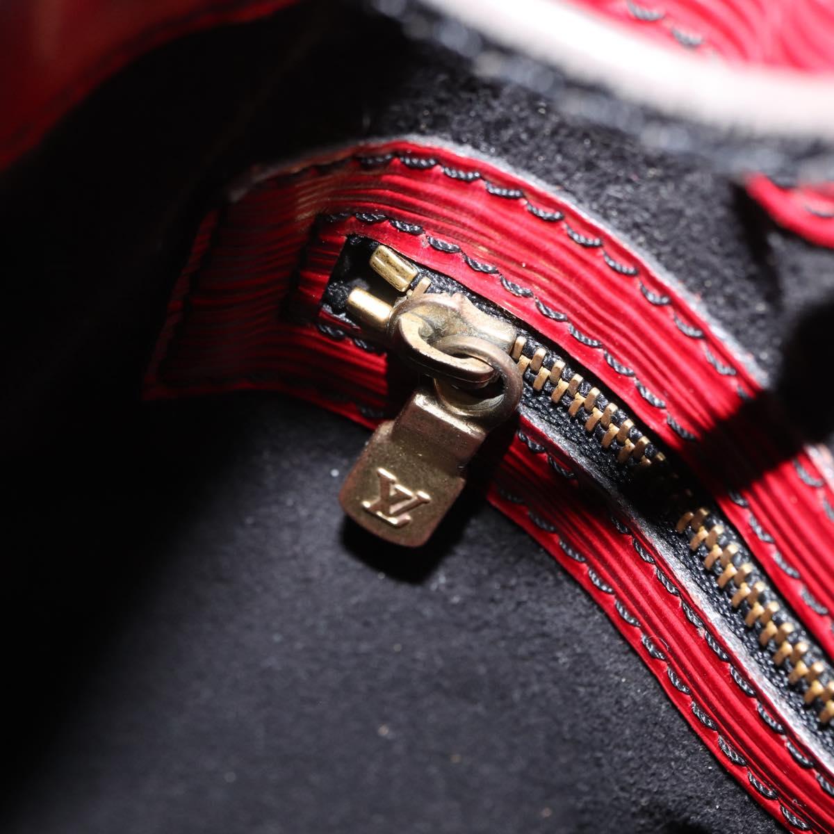 LOUIS VUITTON Epi Petit Noe Shoulder Bag Bicolor Black Red M44017 LV Auth 165859