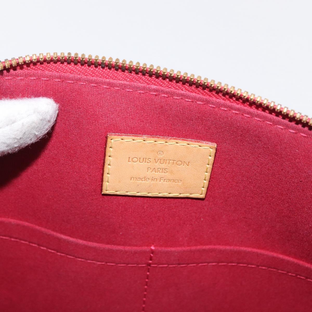 LOUIS VUITTON Monogram Vernis Alma PM Bag Rouge Grunadine M91693 Auth 165861