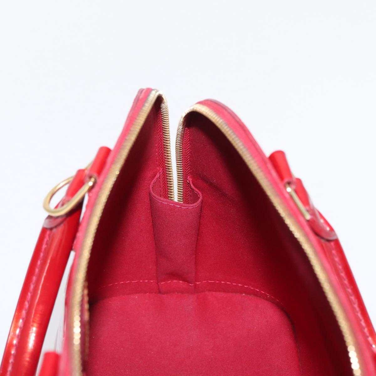 LOUIS VUITTON Monogram Vernis Alma PM Bag Rouge Grunadine M91693 Auth 165861