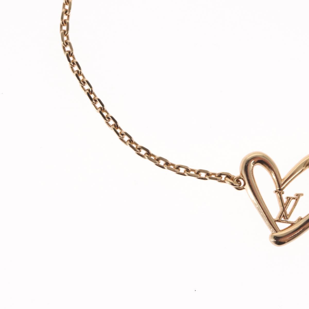 LOUIS VUITTON Brassle Heart Falling in Love metal Gold M00466 LV Auth 165877SM