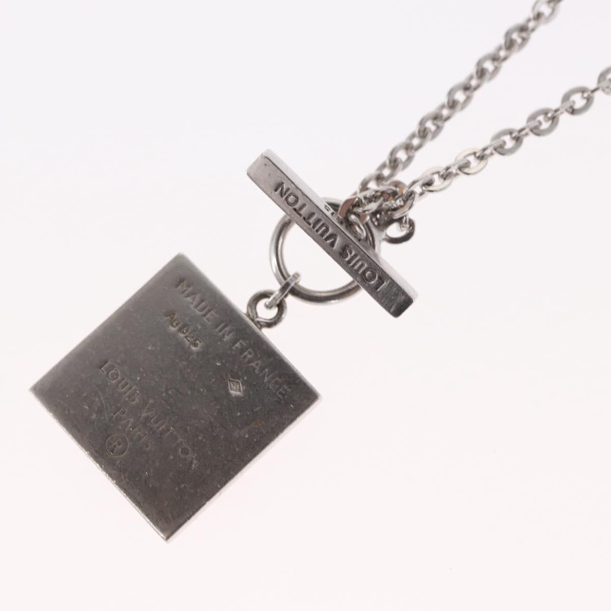 LOUIS VUITTON Pandantif V Necklace Ag925 Silver M67394 LV Auth 165878