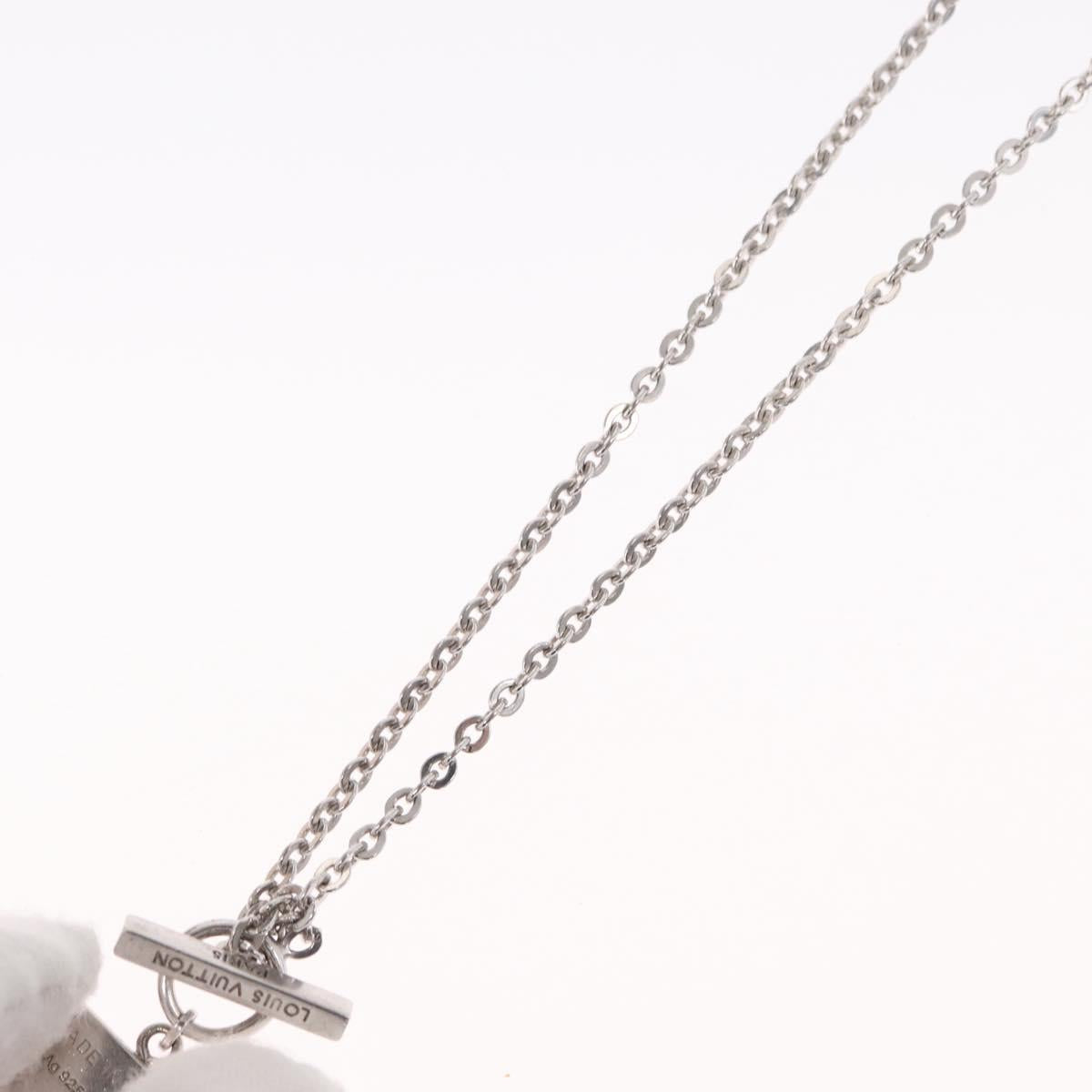 LOUIS VUITTON Pandantif V Necklace Ag925 Silver M67394 LV Auth 165878