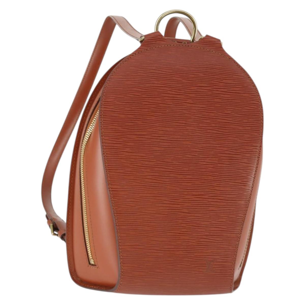 LOUIS VUITTON Epi Mabillon Backpack Brown M52233 LV Auth 165879
