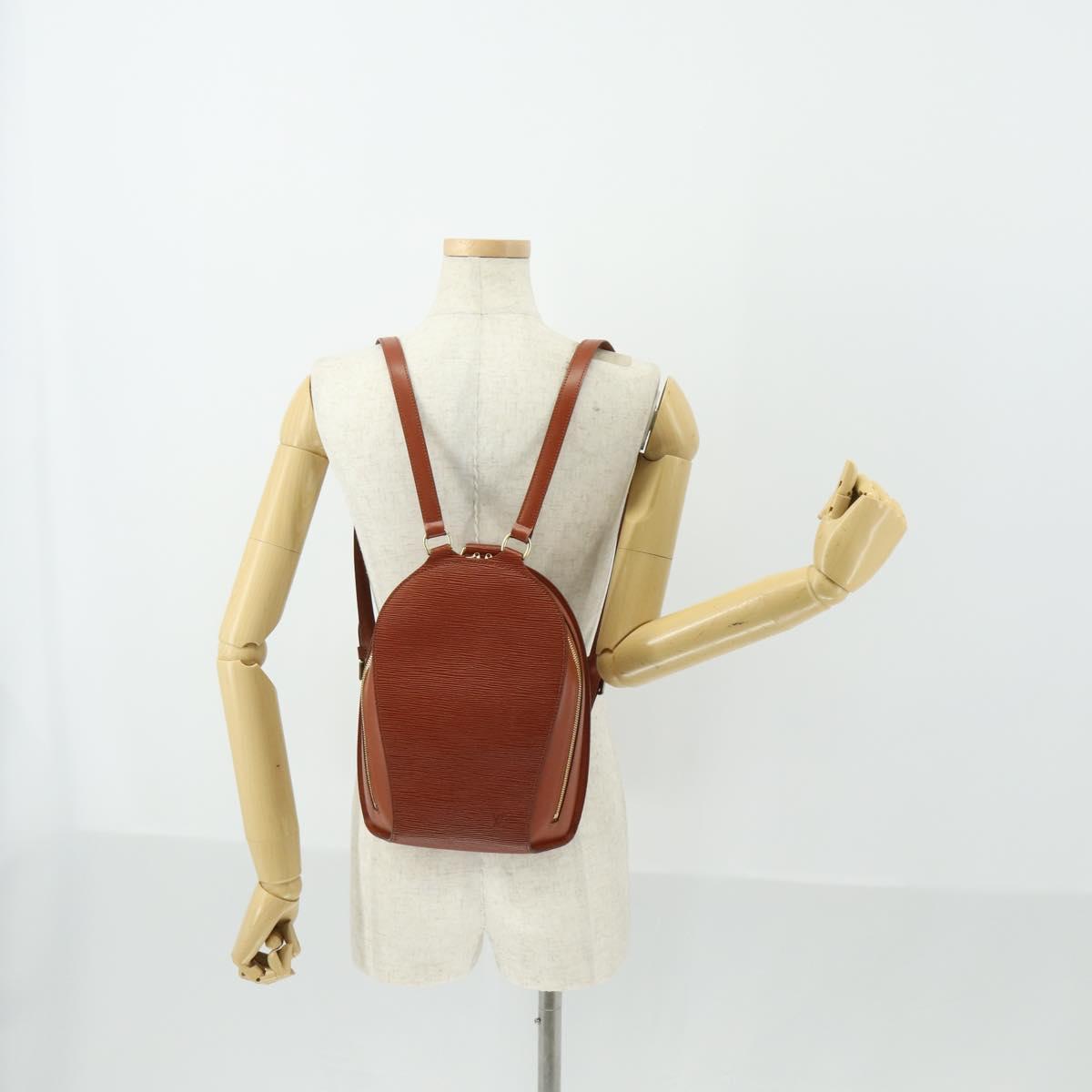 LOUIS VUITTON Epi Mabillon Backpack Brown M52233 LV Auth 165879