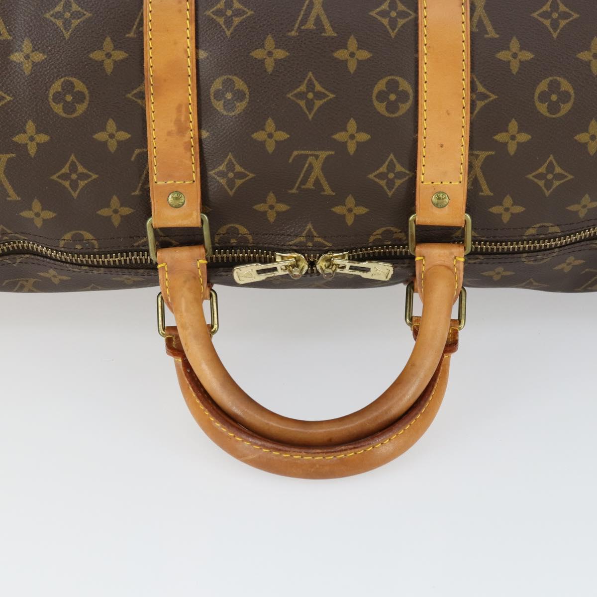 LOUIS VUITTON Monogram Keepall 55 Boston Bag M41424 LV Auth 165885