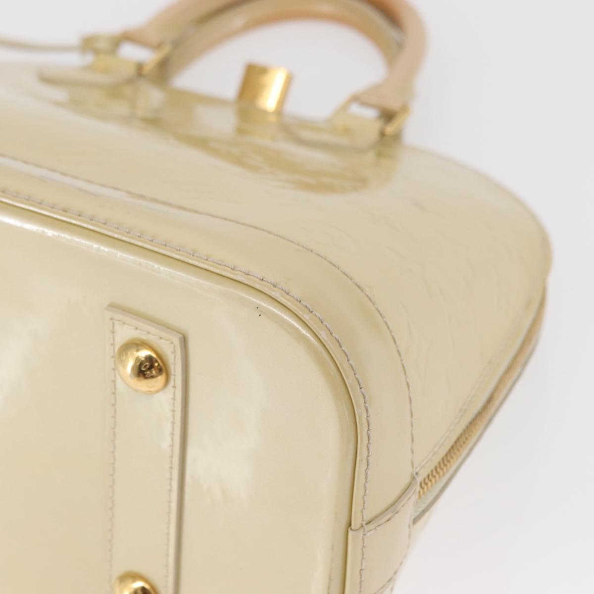 LOUIS VUITTON Monogram Vernis Alma PM Hand Bag Broncorail M91445 LV Auth 165890