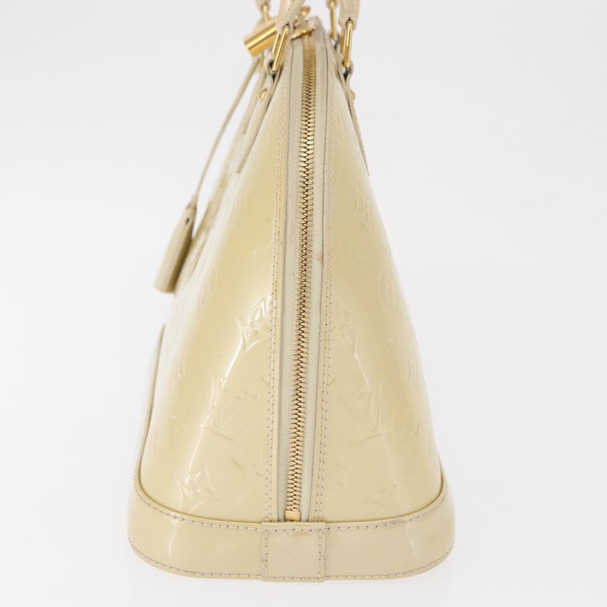 LOUIS VUITTON Monogram Vernis Alma PM Hand Bag Broncorail M91445 LV Auth 165890