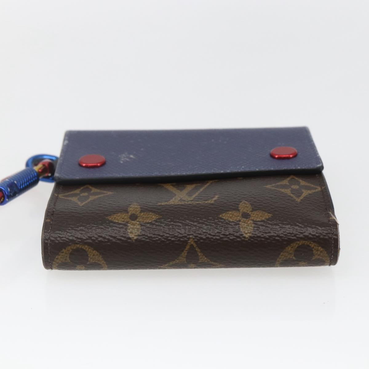 LOUIS VUITTON Taiga Compact Wallet M63041 LV Auth 165918