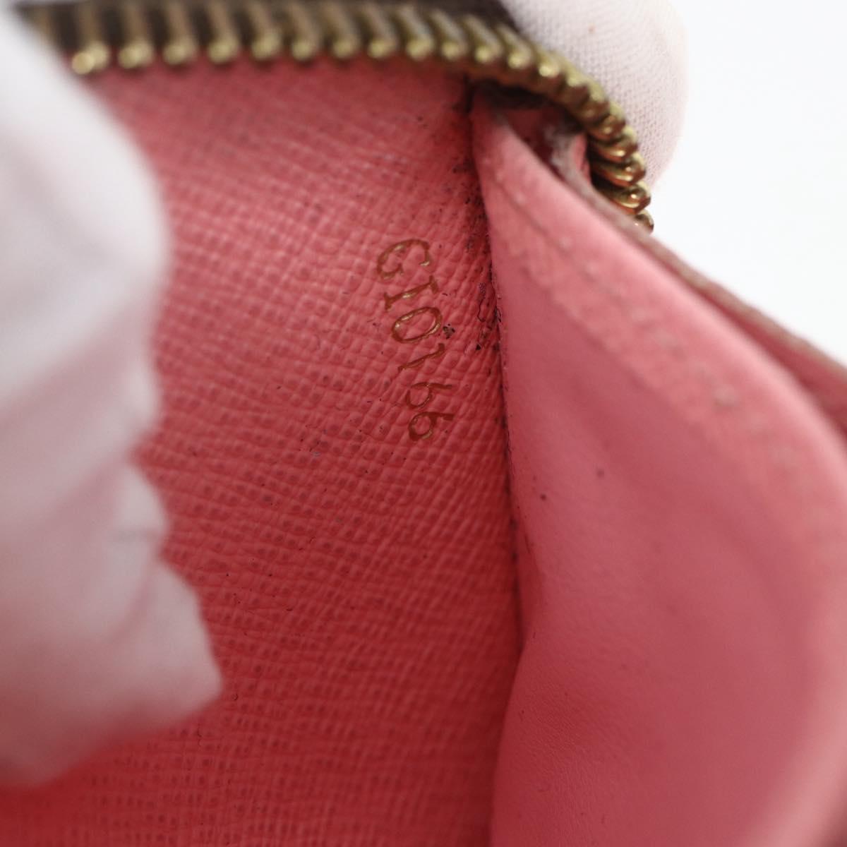 LOUIS VUITTON Monogram jungle dot Zippy Wallet Long Wallet Red Pink Auth 165924