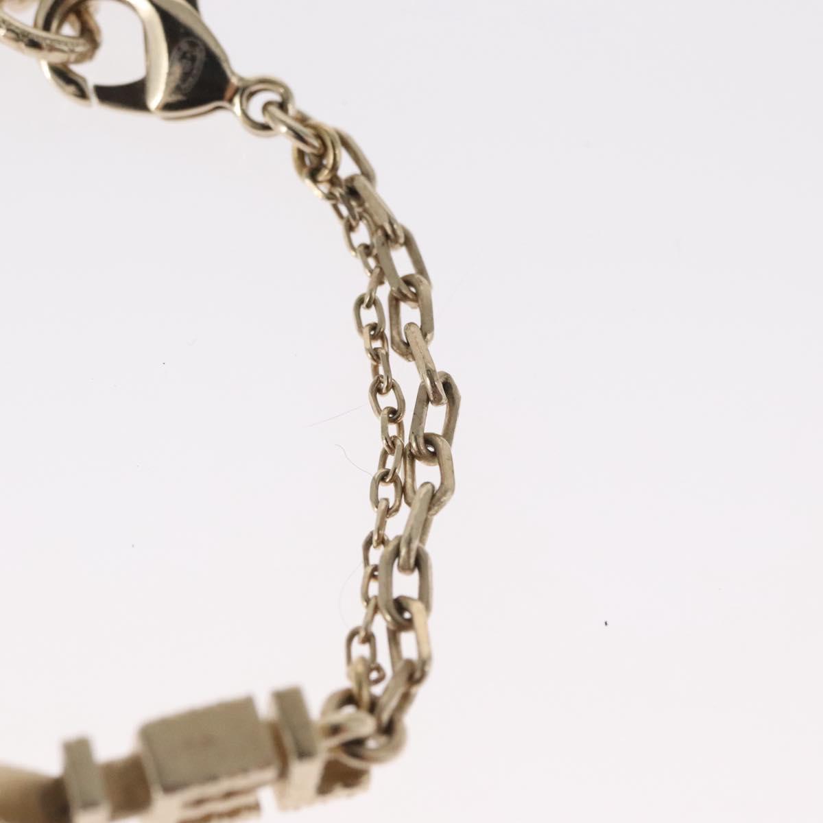 CHANEL Bracelet metal Champagne Gold CC Auth 165930SM