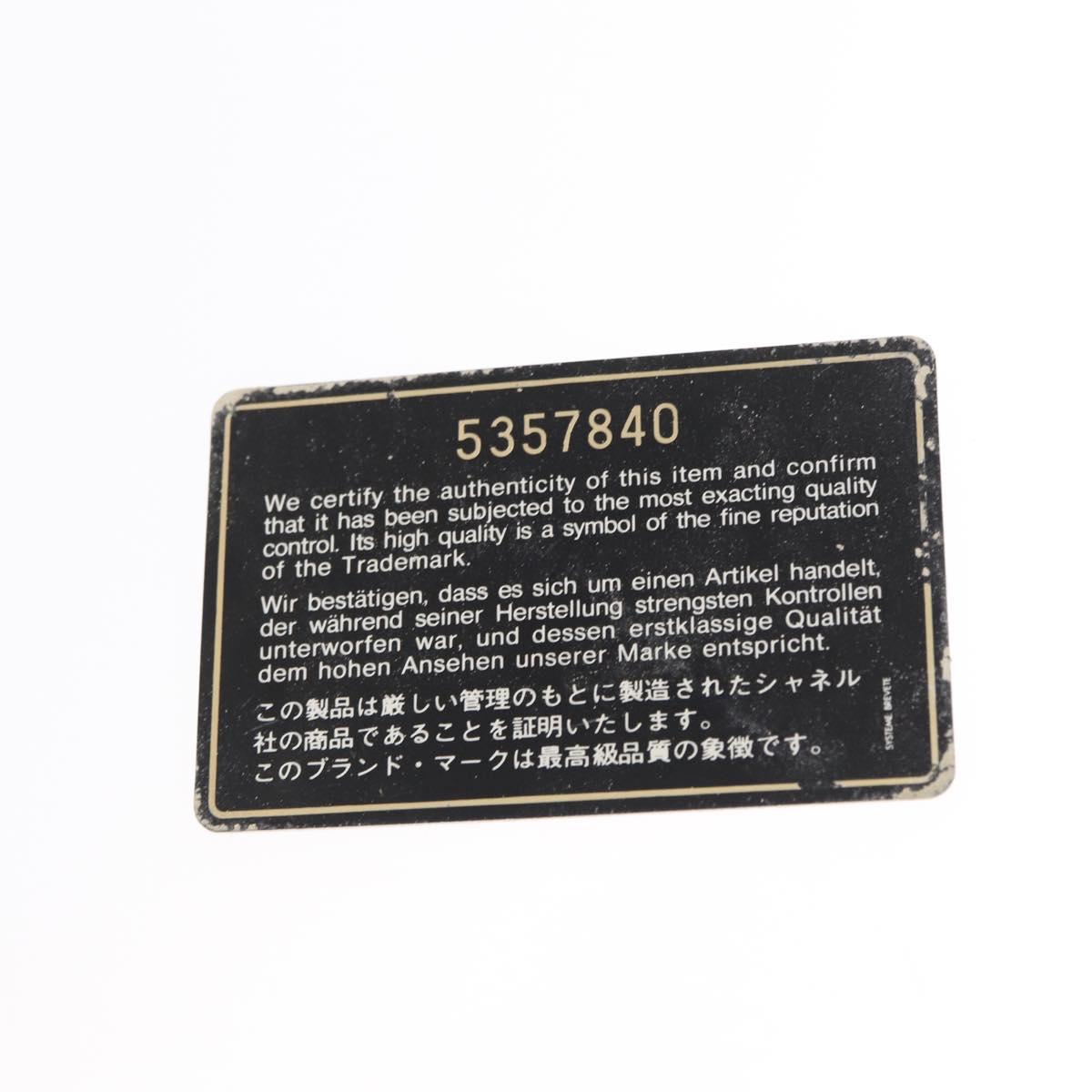 CHANEL Vanity Hand Bag Caviar Skin White Gold CC Auth 165943