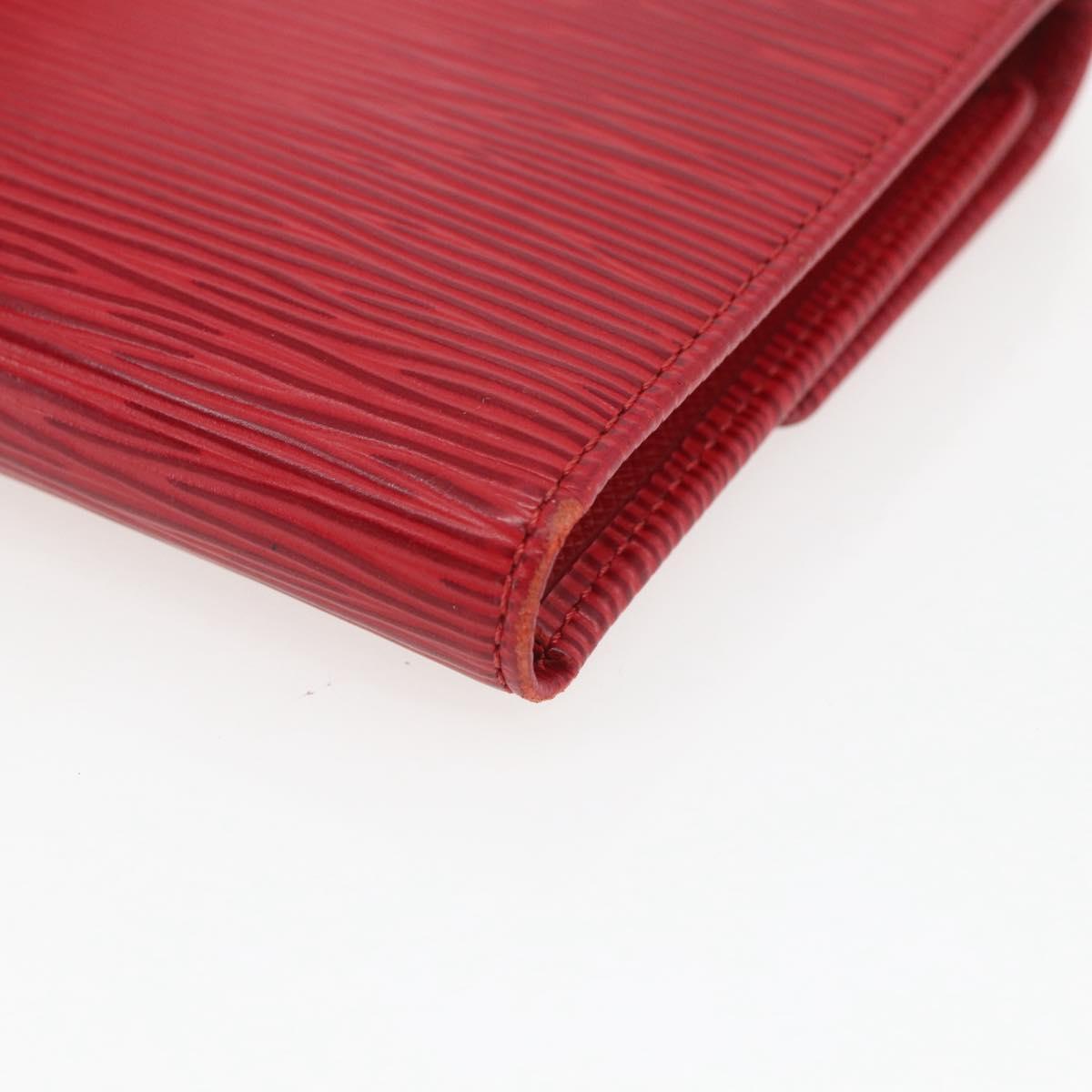 LOUIS VUITTON Epi Porte TresorEtui Papie Wallet Red M63717 LV Auth 165961