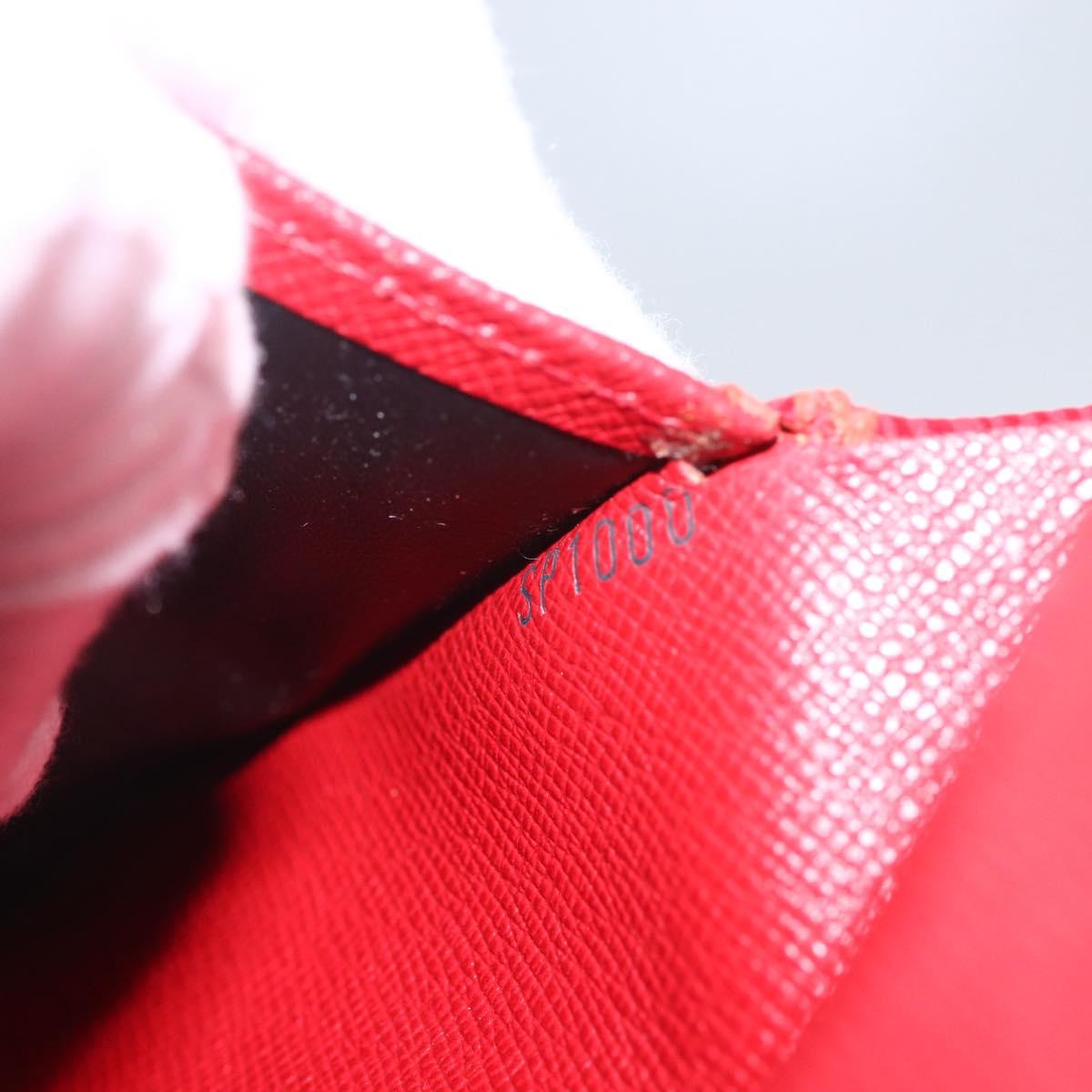 LOUIS VUITTON Epi Porte TresorEtui Papie Wallet Red M63717 LV Auth 165961