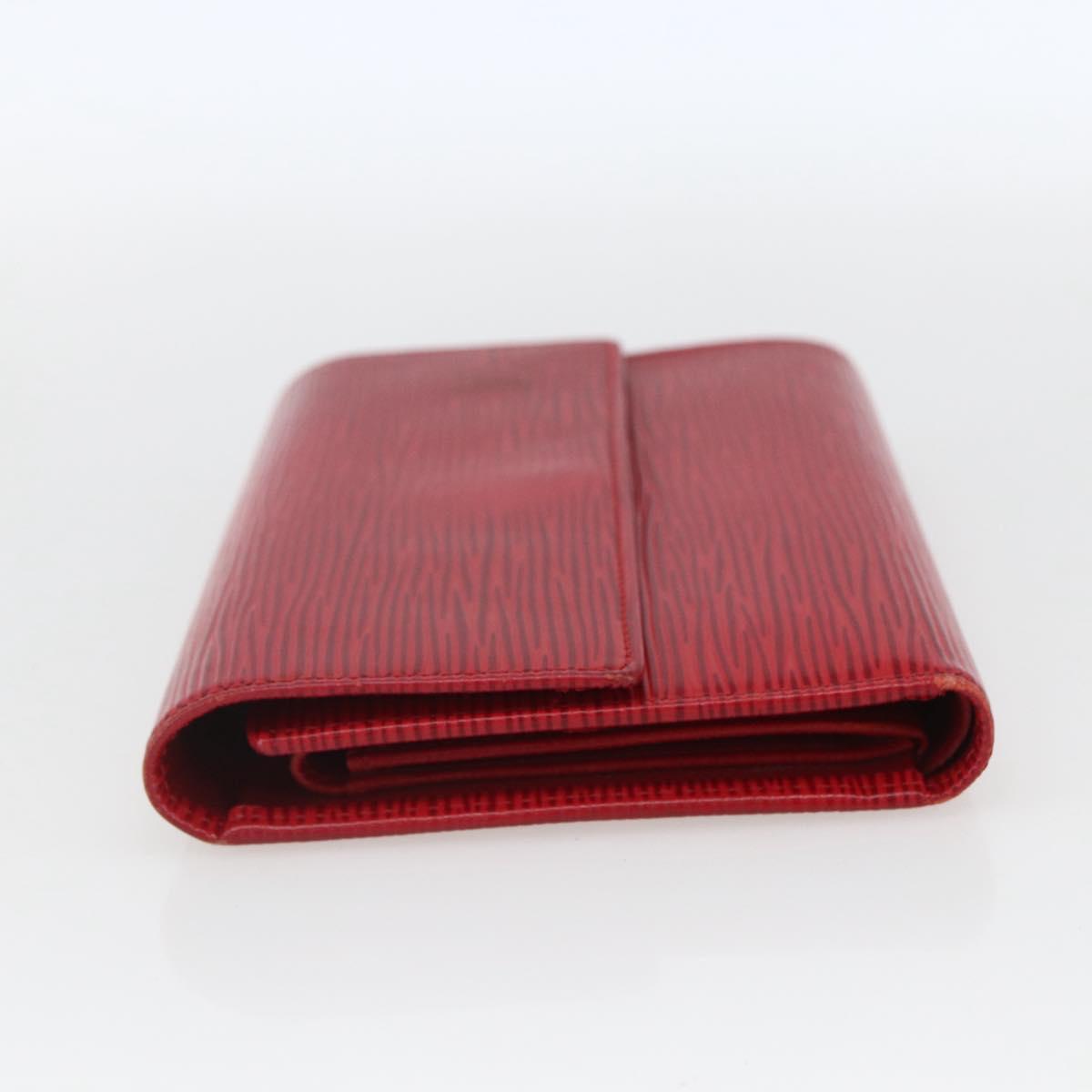 LOUIS VUITTON Epi Porte TresorEtui Papie Wallet Red M63717 LV Auth 165961