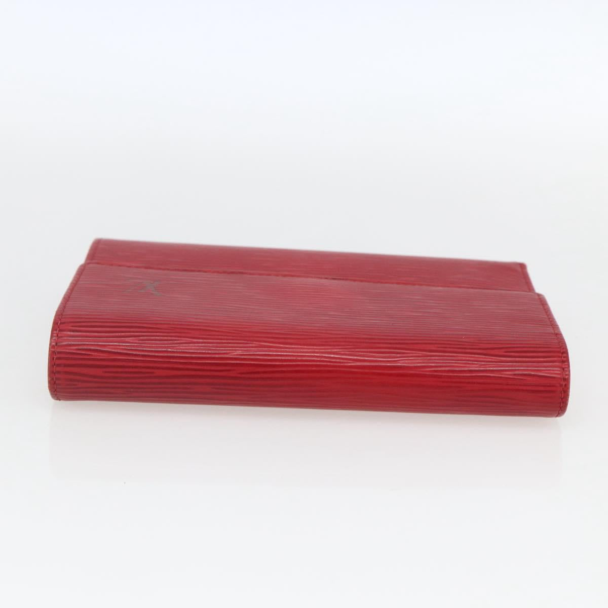 LOUIS VUITTON Epi Porte TresorEtui Papie Wallet Red M63717 LV Auth 165961