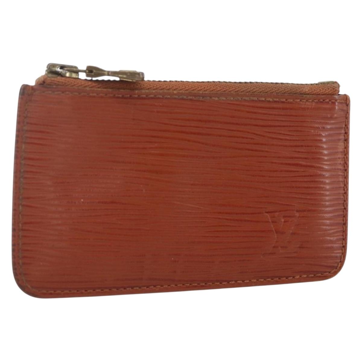 LOUIS VUITTON Epi Pochette Cles Coin Purse Brown M63803 LV Auth 165964