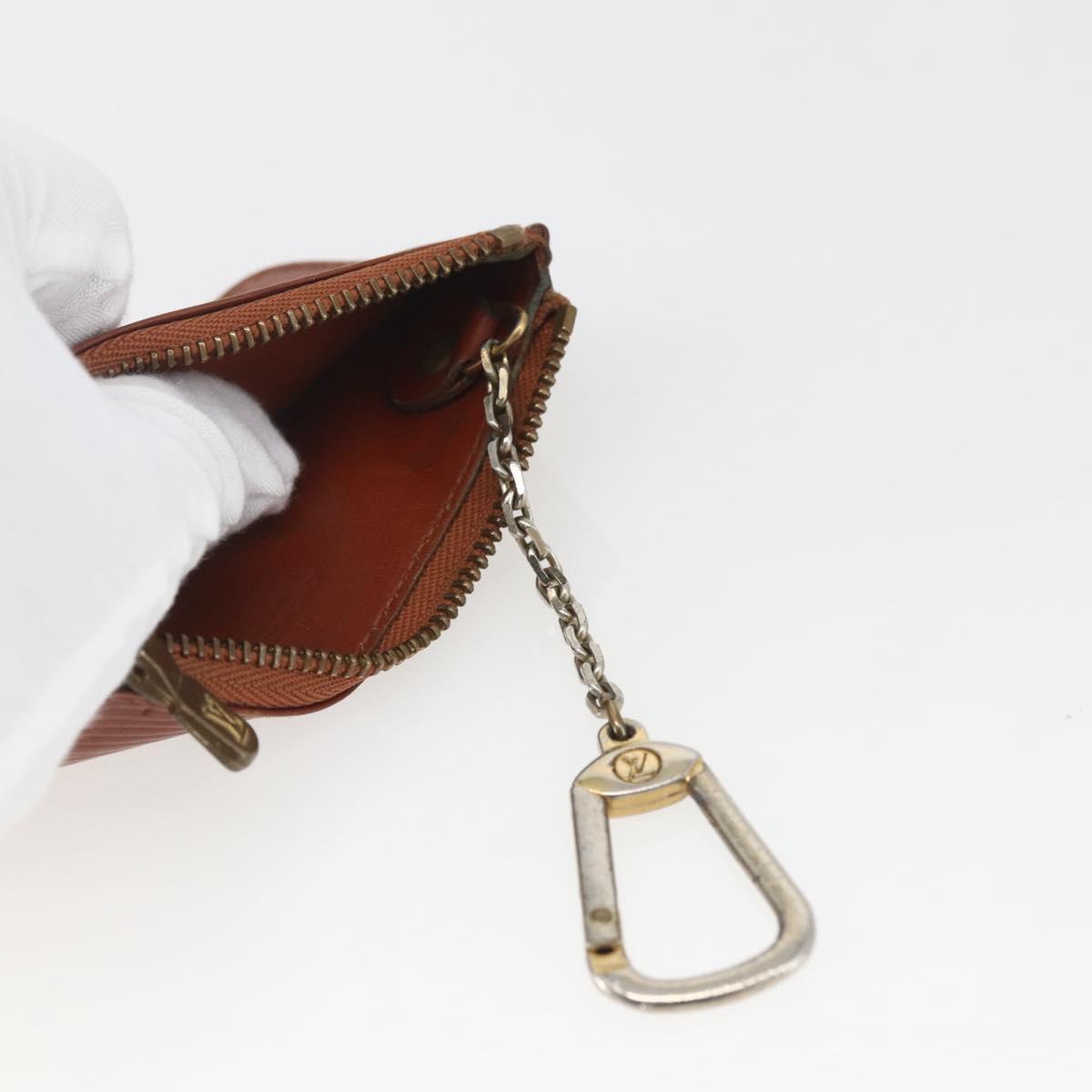LOUIS VUITTON Epi Pochette Cles Coin Purse Brown M63803 LV Auth 165964