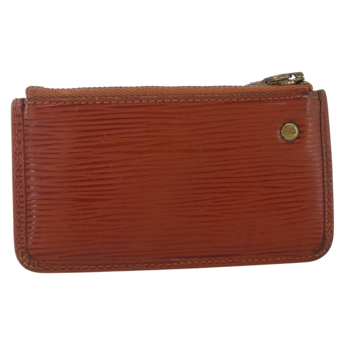 LOUIS VUITTON Epi Pochette Cles Coin Purse Brown M63803 LV Auth 165964