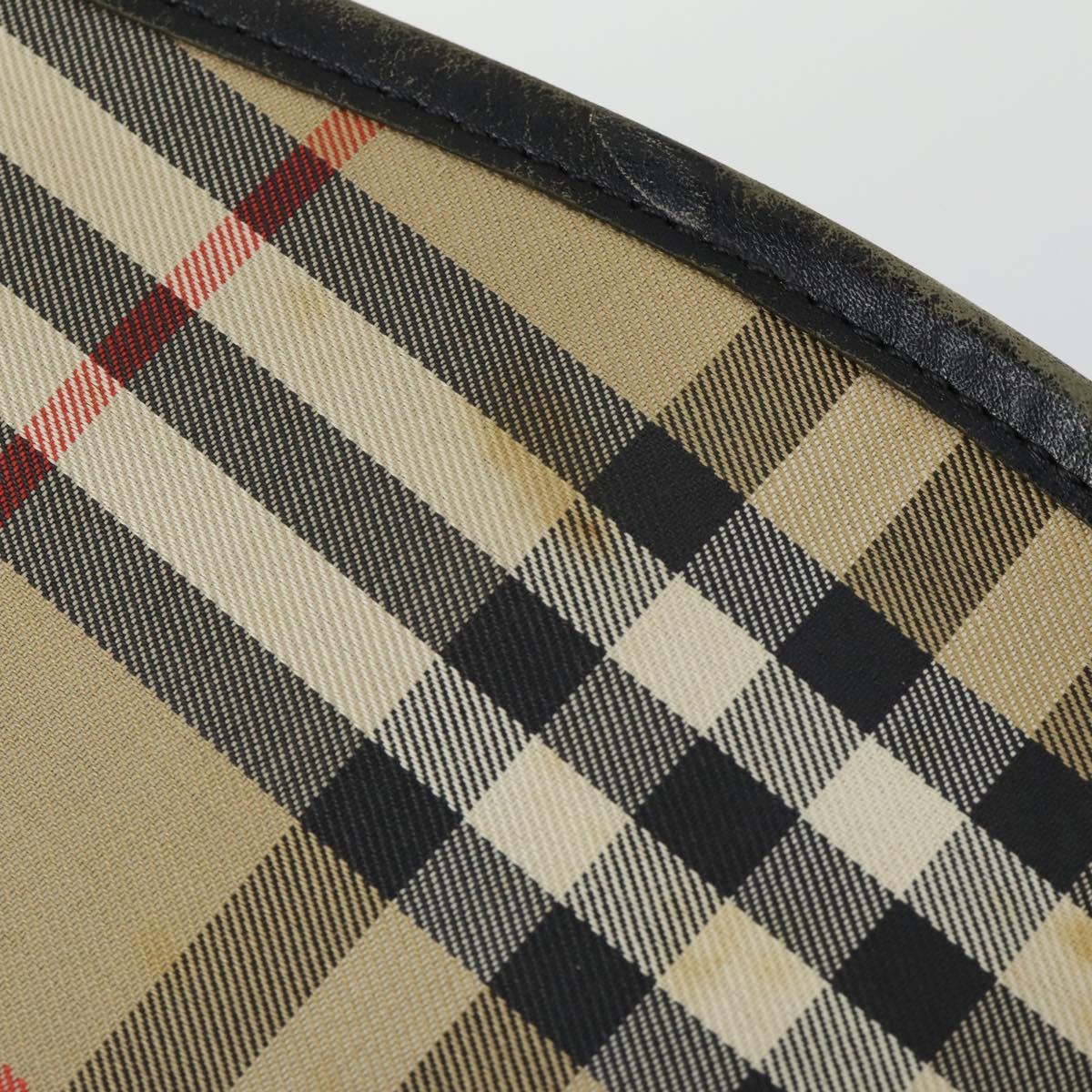 BURBERRY Nova Check Shoulder Bag Canvas 2 Set Beige Auth 165995