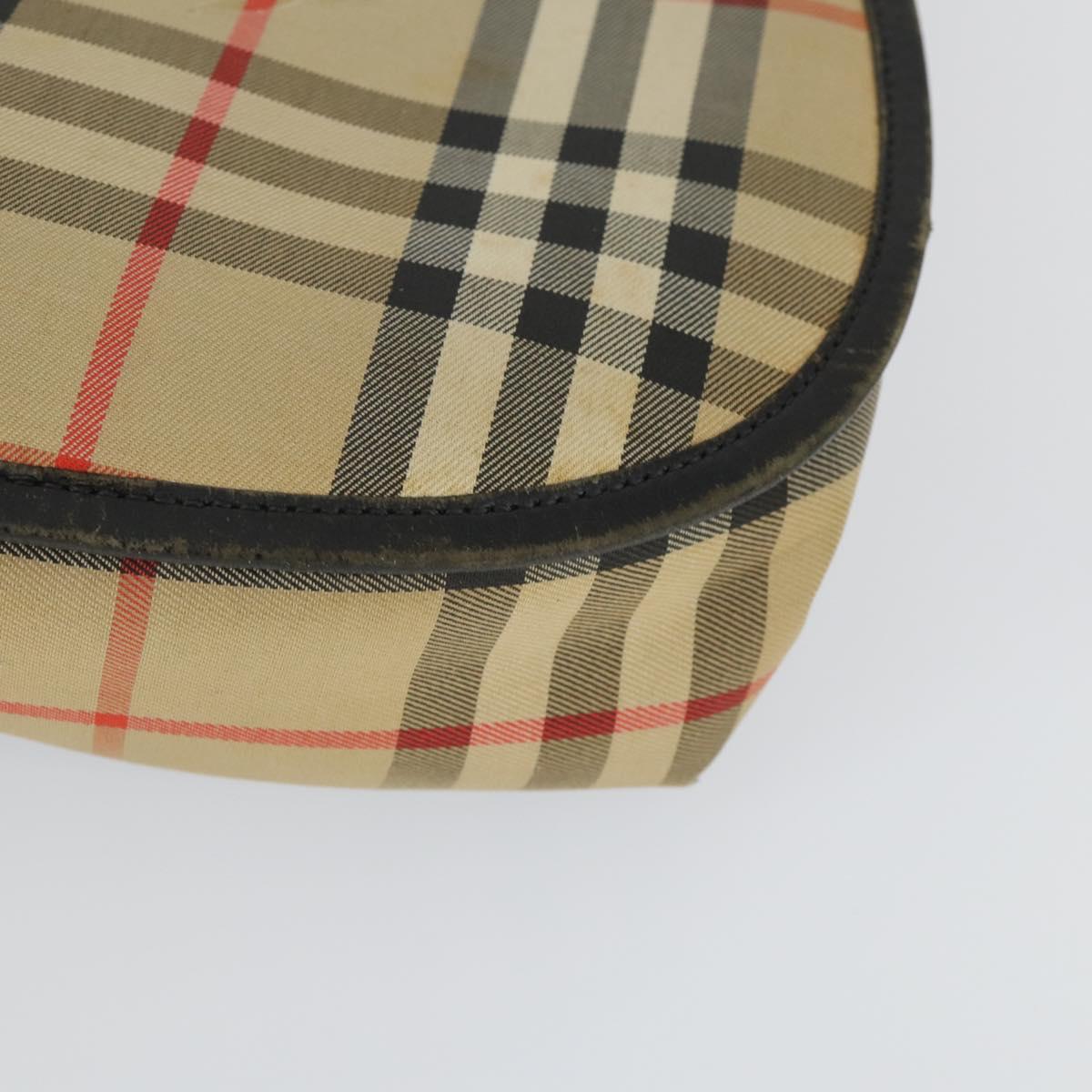 BURBERRY Nova Check Shoulder Bag Canvas 2 Set Beige Auth 165995