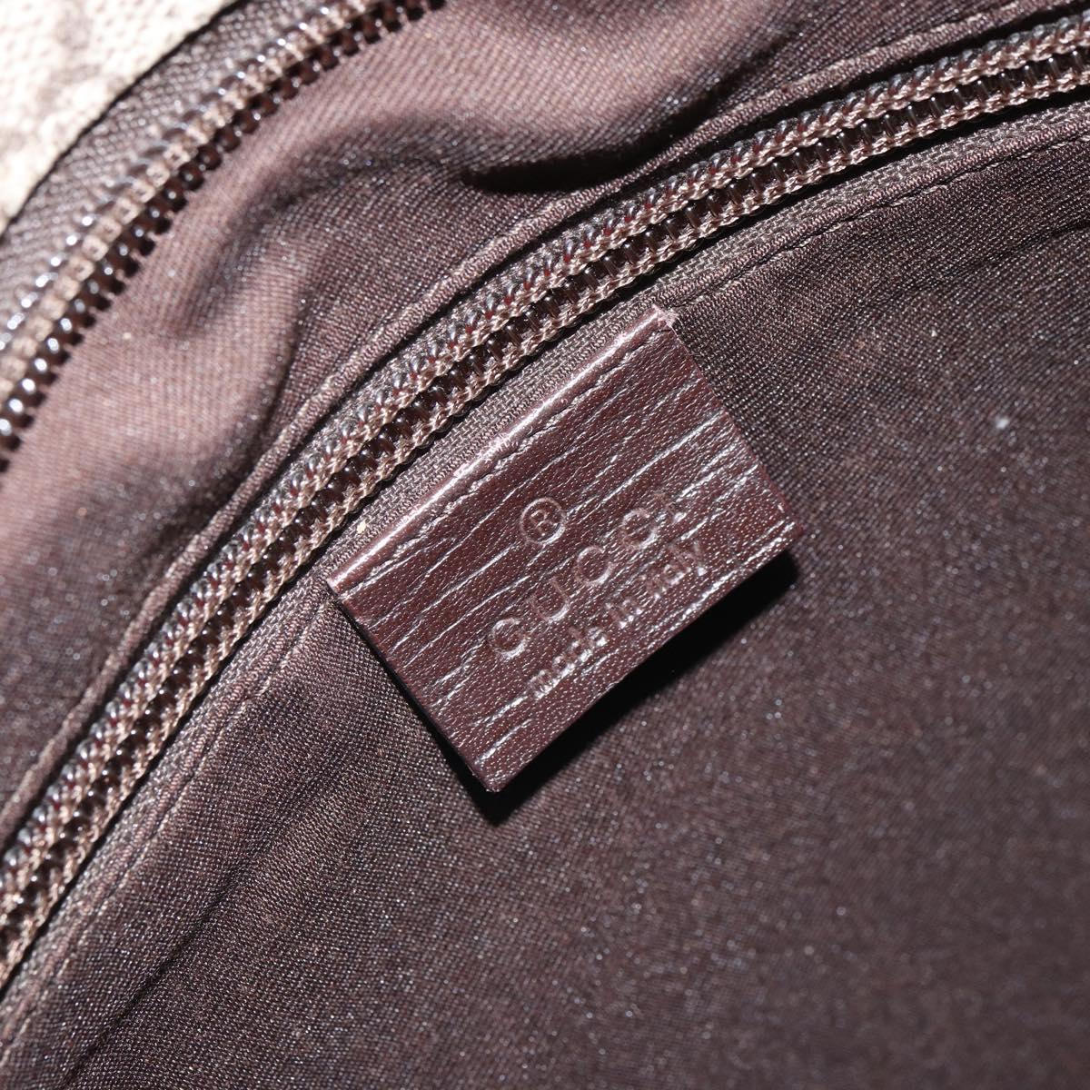 GUCCI GG Supreme Shoulder Bag PVC Beige Silver 141626 Auth 166003